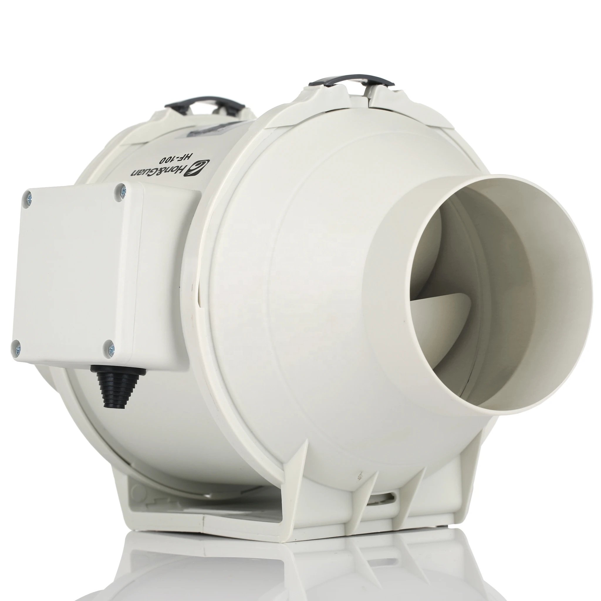 Hon&Guan Manufacturer Direct Sell 4 Inch DC air Blower Duct Fan HF-100PD 24V Silent Exhaust Fan OEM/ODM